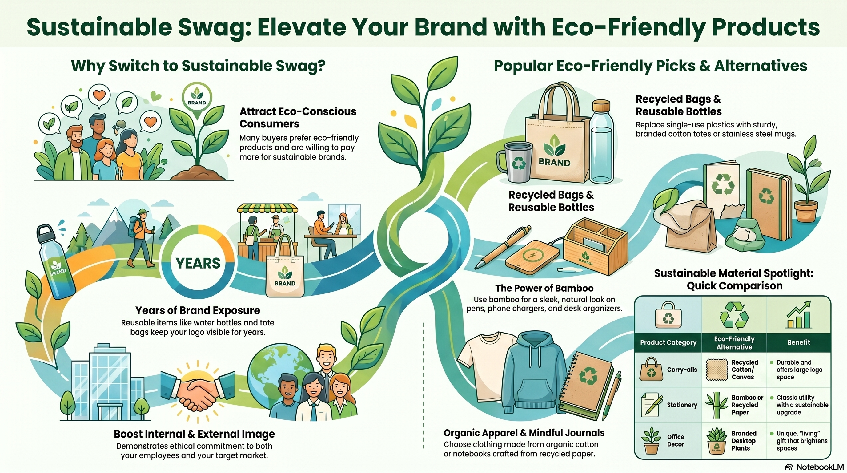 Eco friendly swag infographic